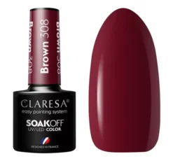 Claresa hybrydowy lakier do paznokci Brown 308 5 g