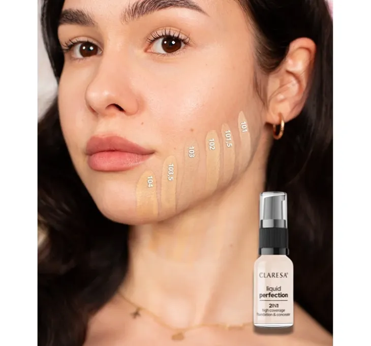 Claresa Liquid Perfection podkład do twarzy 2w1 103,5 Light Nude 18 g