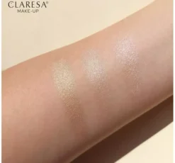 Claresa Too Glam To Give a Damn paleta rozświetlaczy 12 Golden Glow 12,5 g