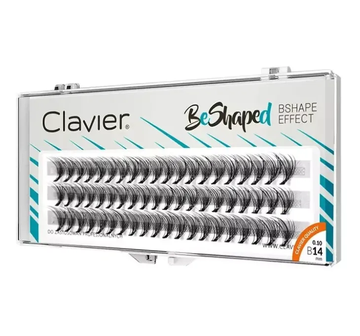 Clavier Beshaped kępki sztucznych rzęs 14 mm skręt B