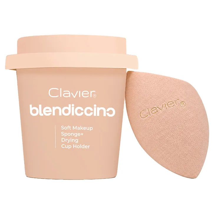 Clavier Blendiccino gąbeczka do makijażu + kubek do przechowywania Caffe Latte
