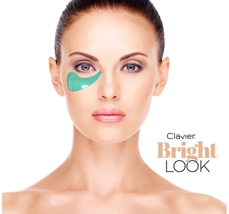Clavier Bright Look hydrożelowe płatki pod oczy Hyaluronic Acid 60 sztuk