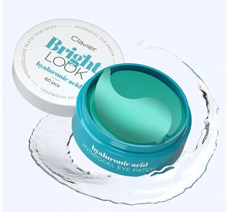 Clavier Bright Look hydrożelowe płatki pod oczy Hyaluronic Acid 60 sztuk