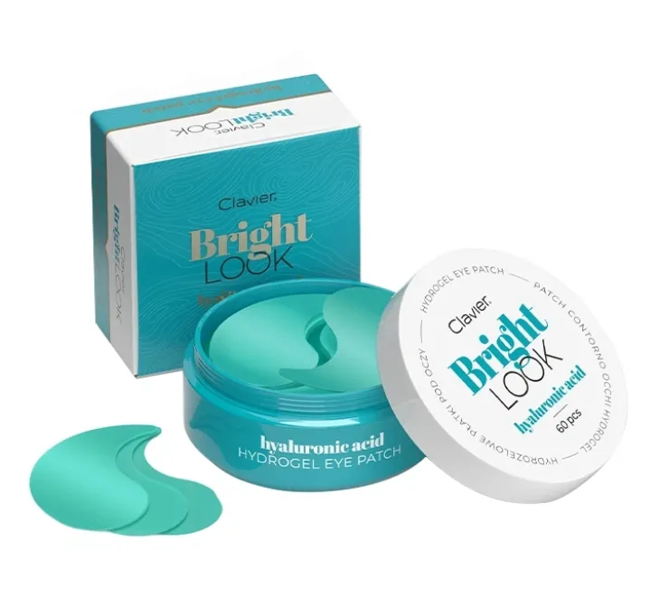 Clavier Bright Look hydrożelowe płatki pod oczy Hyaluronic Acid 60 sztuk