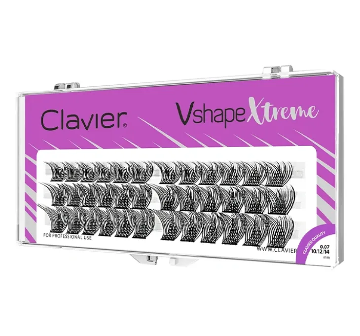 Clavier Vshape Xtreme kępki rzęs 10/12/14 mm