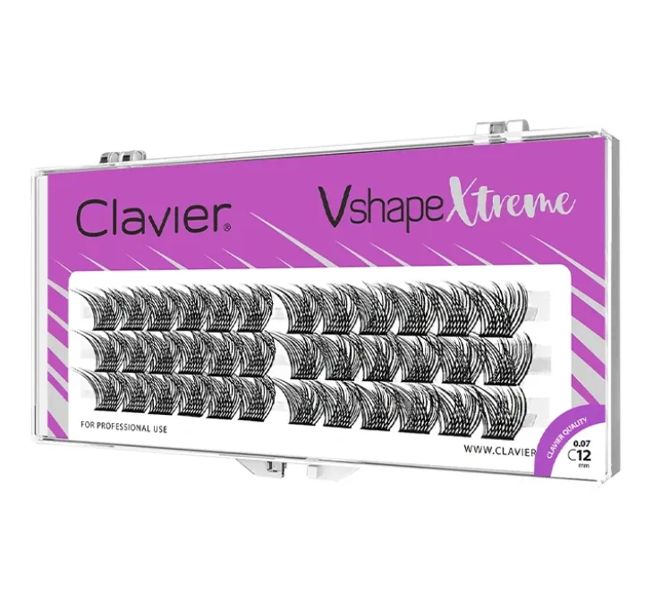 Clavier Vshape Xtreme kępki rzęs skręt C 12 mm