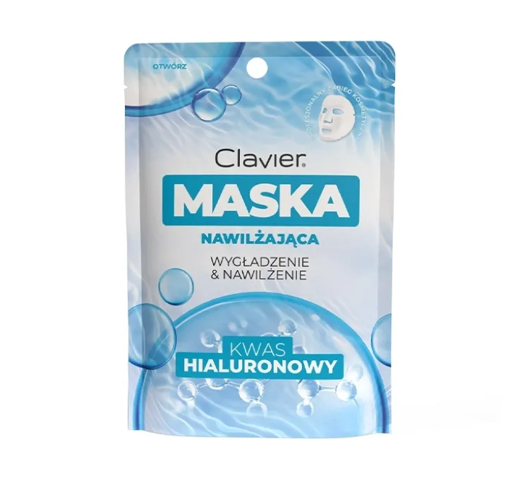 Clavier Wygładzenie & Nawilżenie nawilżająca maska w płachcie z kwasem hialuronowym 25 ml