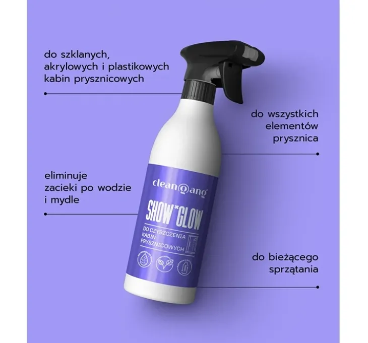 Cleangang Show Glow płyn do czyszczenia kabin prysznicowych 500 ml