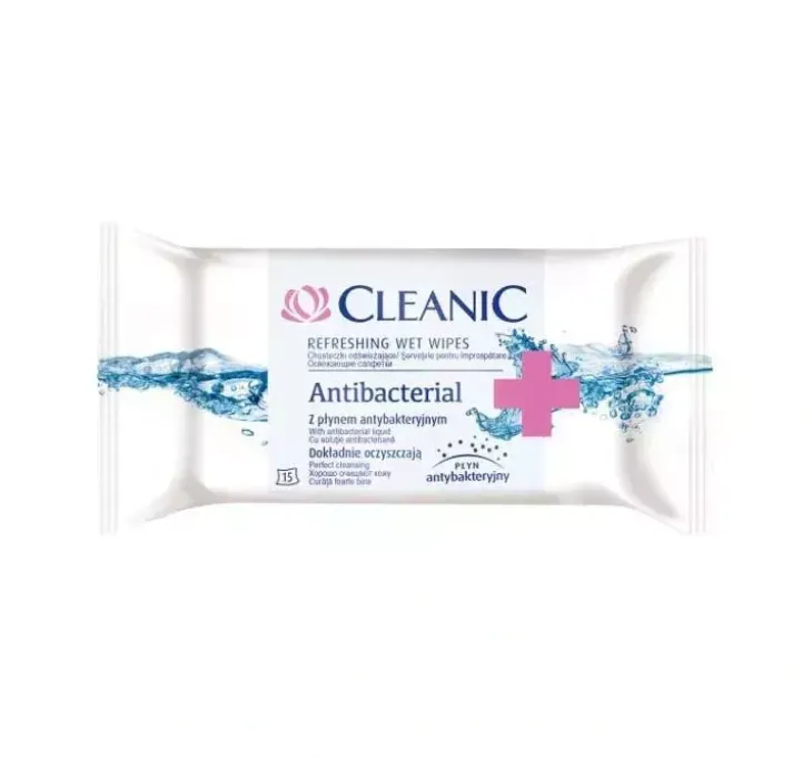 Cleanic chusteczki antybakteryjne odświeżające 15 sztuk