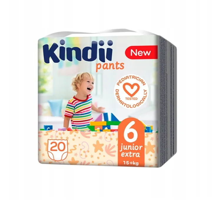 Cleanic Kindii Pants pieluchomajtki rozmiar 6 Junior Extra 15+ kg 20 sztuk