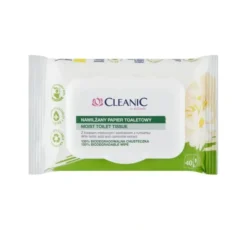 Cleanic nawilżany papier toaletowy z kwasem mlekowym i rumiankiem 40 sztuk