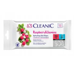 Cleanic odświeżające chusteczki Raspberry & Jasmine 15 sztuk