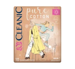 Cleanic Pure Cotton podpaski ze skrzydełkami na dzień 10 sztuk