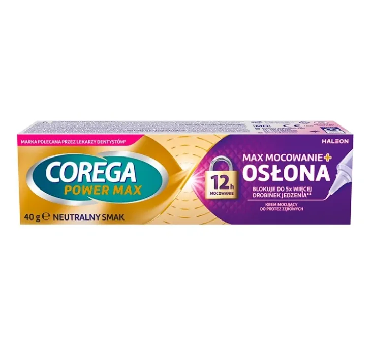 Corega Power Max krem mocujący do protez zębowych Mocowanie + Osłona 40 g
