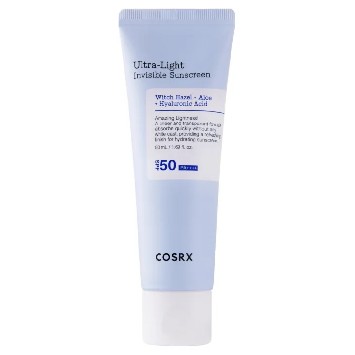 COSRX Ultra Light Invisible Sunscreen nawilżający krem z filtrem SPF50 PA++++ 50 ml