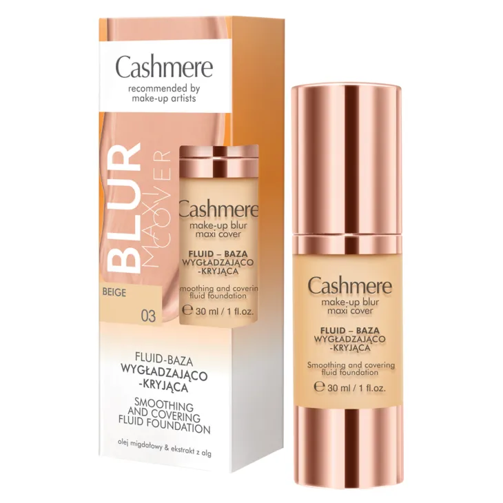 Dax Cosmetics Cashmere Make-up Blur Maxi Cover fluid-baza wygładzająco-kryjąca 03 Beige 30 ml