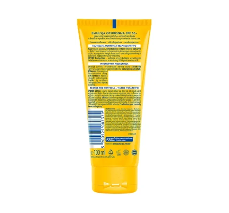 Dax Sun emulsja ochronna dla skóry wrażliwej SPF50 100 ml