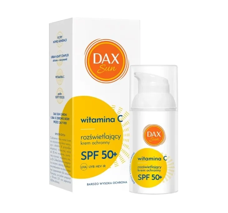 Dax Sun rozświetlający krem ochronny SPF50+ witamina C 30 ml
