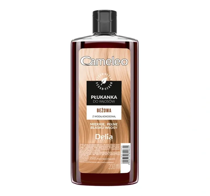 Delia Cosmetics Cameleo płukanka do włosów z wodą kokosową beżowa 200 ml