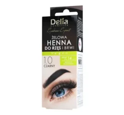 Delia Cosmetics żelowa henna do brwi i rzęs 1.0 Czarny