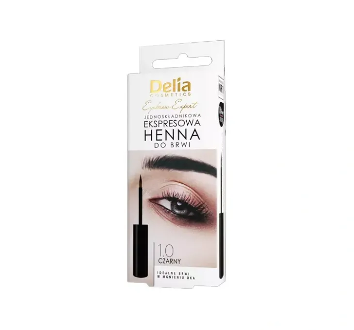 Delia Cosmetics Eyebrow Expert henna ekspresowa jednoskładnikowa do brwi Czarna 6 ml
