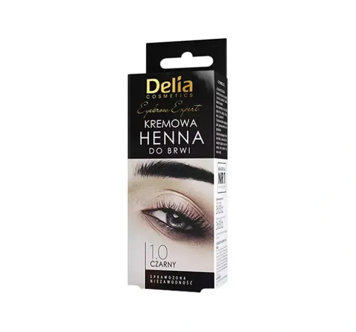 Delia Cosmetics Henna do brwi w kremie 1.0 Czarna