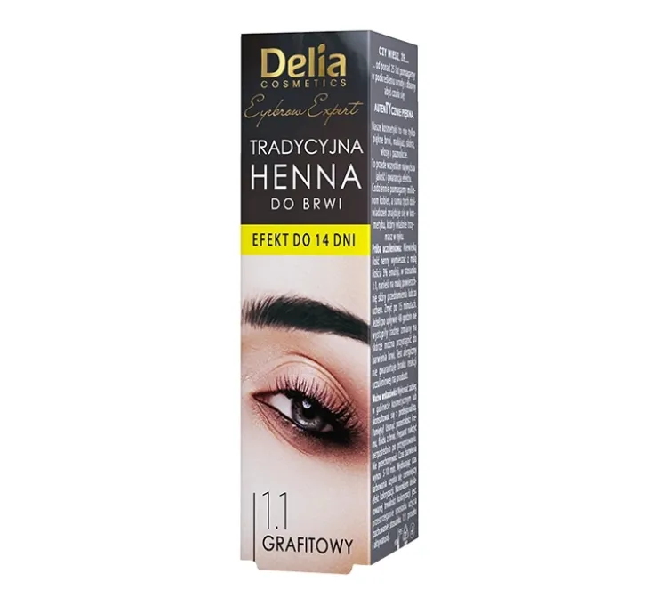 Delia Cosmetics Henna do brwi tradycyjna 1.1 Grafitowa