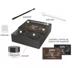 Delia Cosmetics pudrowa henna do brwi 4.0 Brązowy