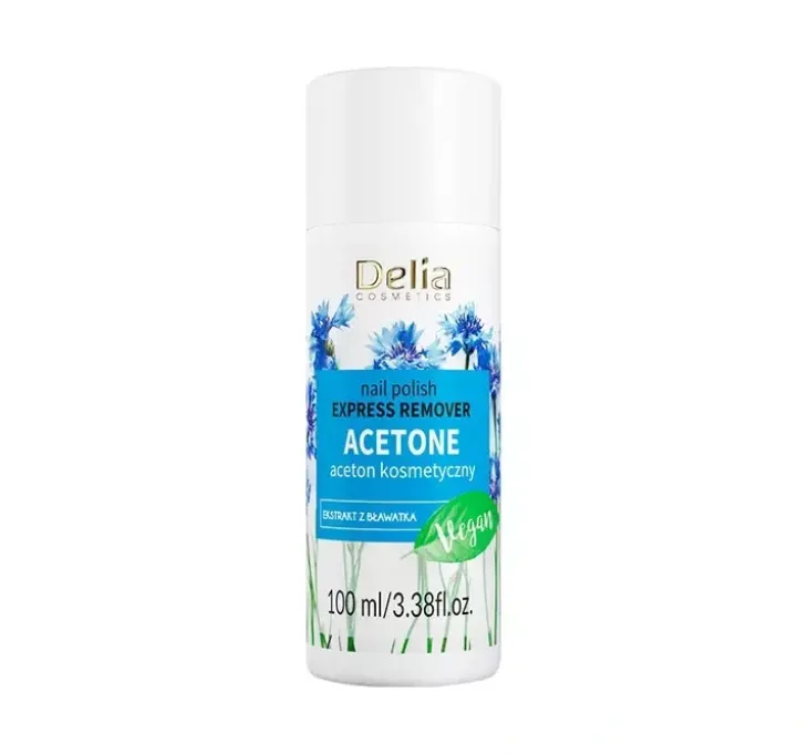 Delia Cosmetics wegański aceton z ekstraktem z bławatka 100 ml
