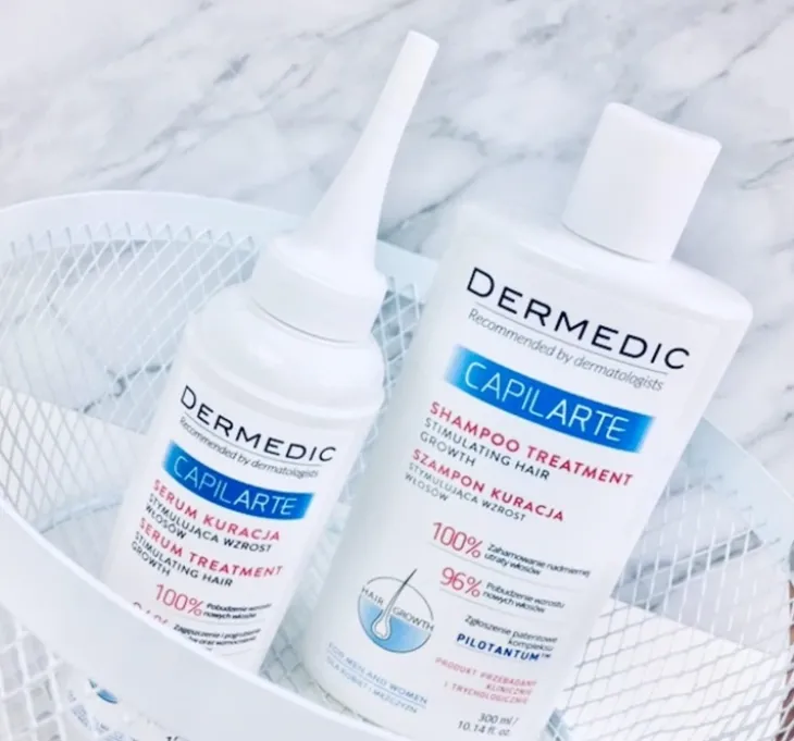 Dermedic Capilarte kuracja stymulująca wzrost włosów szampon 300 ml + serum 150 ml