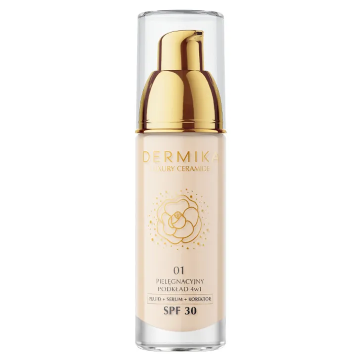 Dermika Luxury Ceramides pielęgnacyjny podkład 4w1 SPF30 odcień 01 30 ml