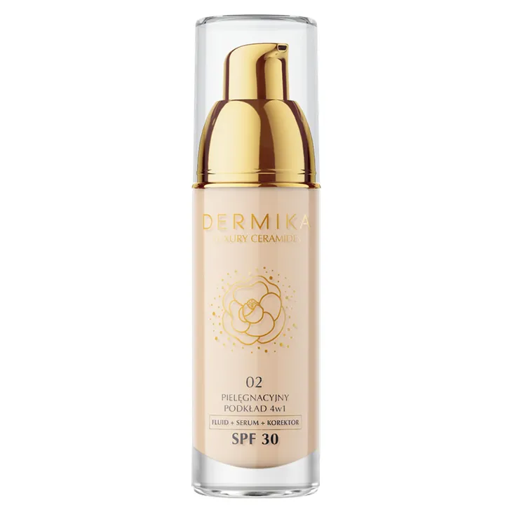 Dermika Luxury Ceramides pielęgnacyjny podkład 4w1 SPF30 odcień 02 30 ml