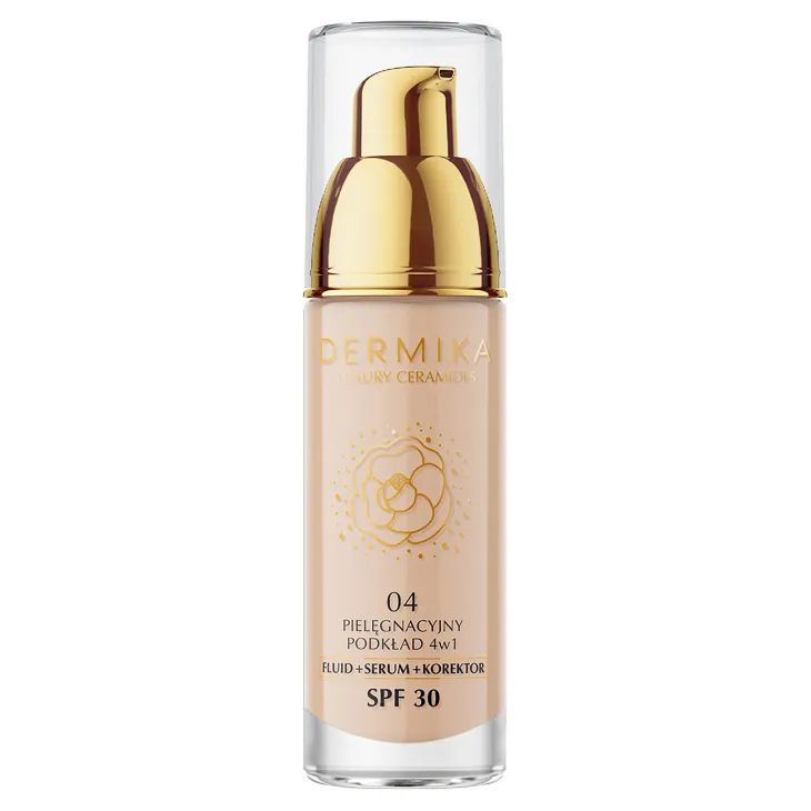 Dermika Luxury Ceramides pielęgnacyjny podkład 4w1 SPF30 odcień 04 30 ml