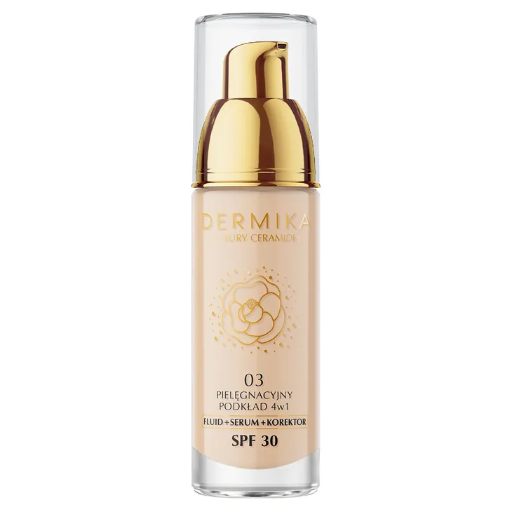Dermika Luxury Ceramides pielęgnacyjny podkład 4w1 SPF30 odcień 03 30 ml