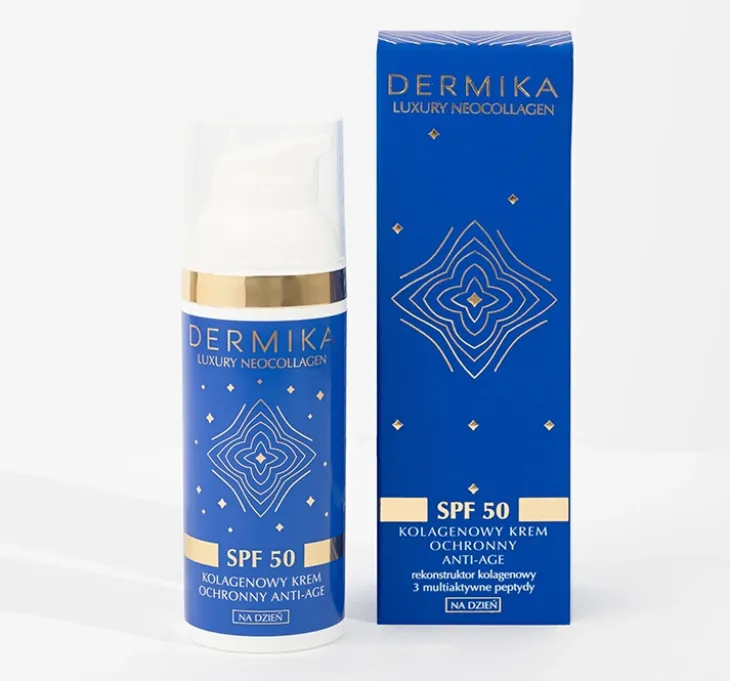 Dermika Luxury Neocollagen kolagenowy krem ochronny anti-age SPF50 50ml