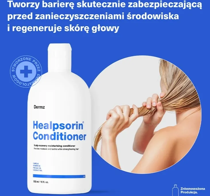 Dermz Laboratories Healpsorin odżywka do włosów i skóry głowy dotkniętej chorobami zapalnymi 500 ml