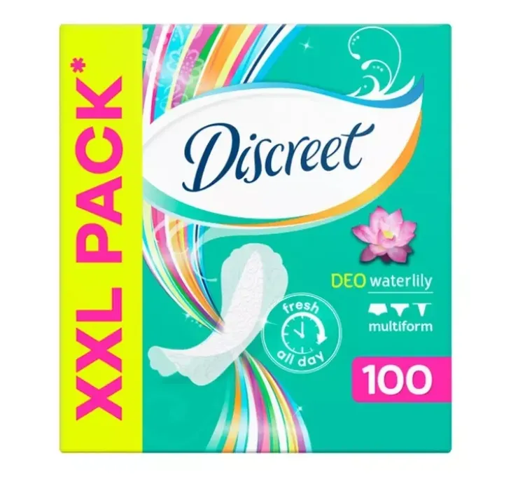DISCREET DEO WATERLILY MULTIFORM WKŁADKI HIGIENICZNE 100 SZTUK