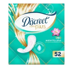 DISCREET ZONE PLUS DEO WATERLILY WKŁADKI HIGIENICZNE 52 SZTUK