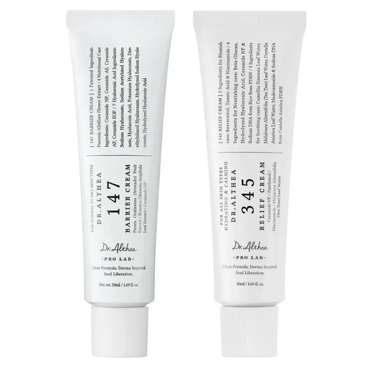Dr. Althea Pro Lab zestaw naprawczy krem do twarzy 345 Relief Cream 50 ml + intensywnie łagodzący krem do twarzy 147 Barier Cream 50 ml