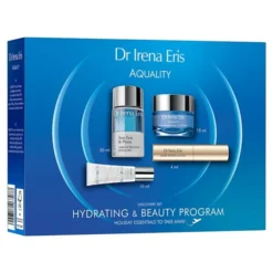 Dr Irena Eris Aquality zestaw dwufazowy płyn do demakijażu 50 ml + krem tonujący SPF50+ 10 ml + krem na dzień 15 ml + tusz do rzęs 4 ml