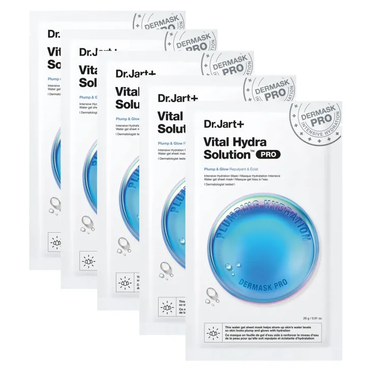 Dr.Jart+ Dermask Vital Hydra Solution Pro zestaw nawilżających maseczek w płachcie 5 x 26 g