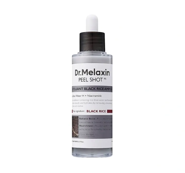 Dr.Melaxin Peel Shot Exfoliating Black Rice Ampoule delikatnie złuszczająca ampułka z ekstraktem z czarnego ryżu 80 ml