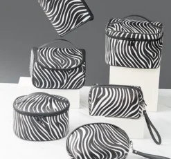 eCarla kosmetyczka rozkładana kuferek Zebra