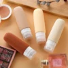 eCarla zestaw silikonowych pojemniczków podróżnych 4w1 Nude