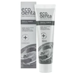 Ecodenta naturalna przeciwpróchnicza pasta do zębów dla wrażliwych dziąseł potrójny efekt 100 ml