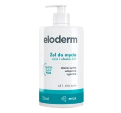 Eloderm żel do mycia ciała i włosów 2w1 skóra sucha, atopowa, egzema od 1 dnia życia 750 ml