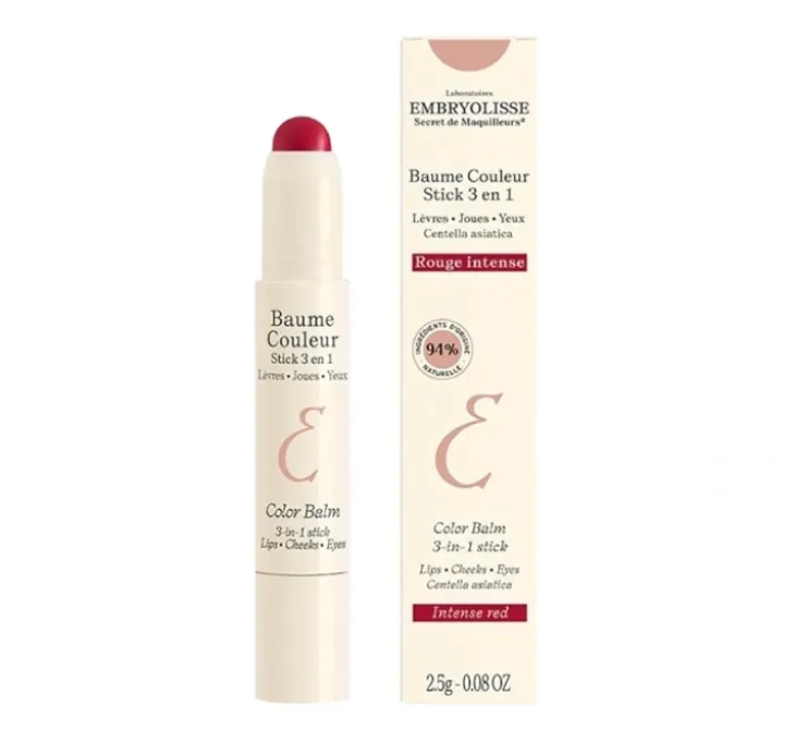 Embryolisse Secret de Maquilleurs sztyft koloryzujący 3w1 Rouge Intense 2,5 g