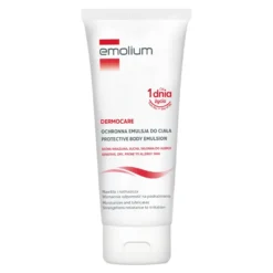 Emolium Dermocare ochronna emulsja do ciała skóra wrażliwa, sucha, skłonna do alergii 200 ml