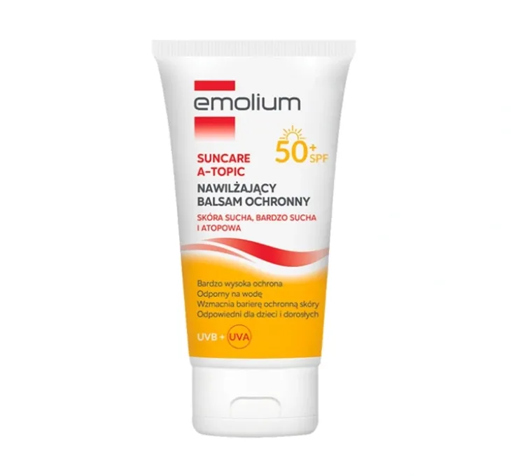 Emolium Suncare A-Topic nawilżający balsam ochronny SPF50+ 150 ml
