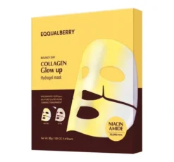 EQQUALBERRY Collagen Glow Up hydrożelowa maska do twarzy rozświetlająca 4 x 30 g